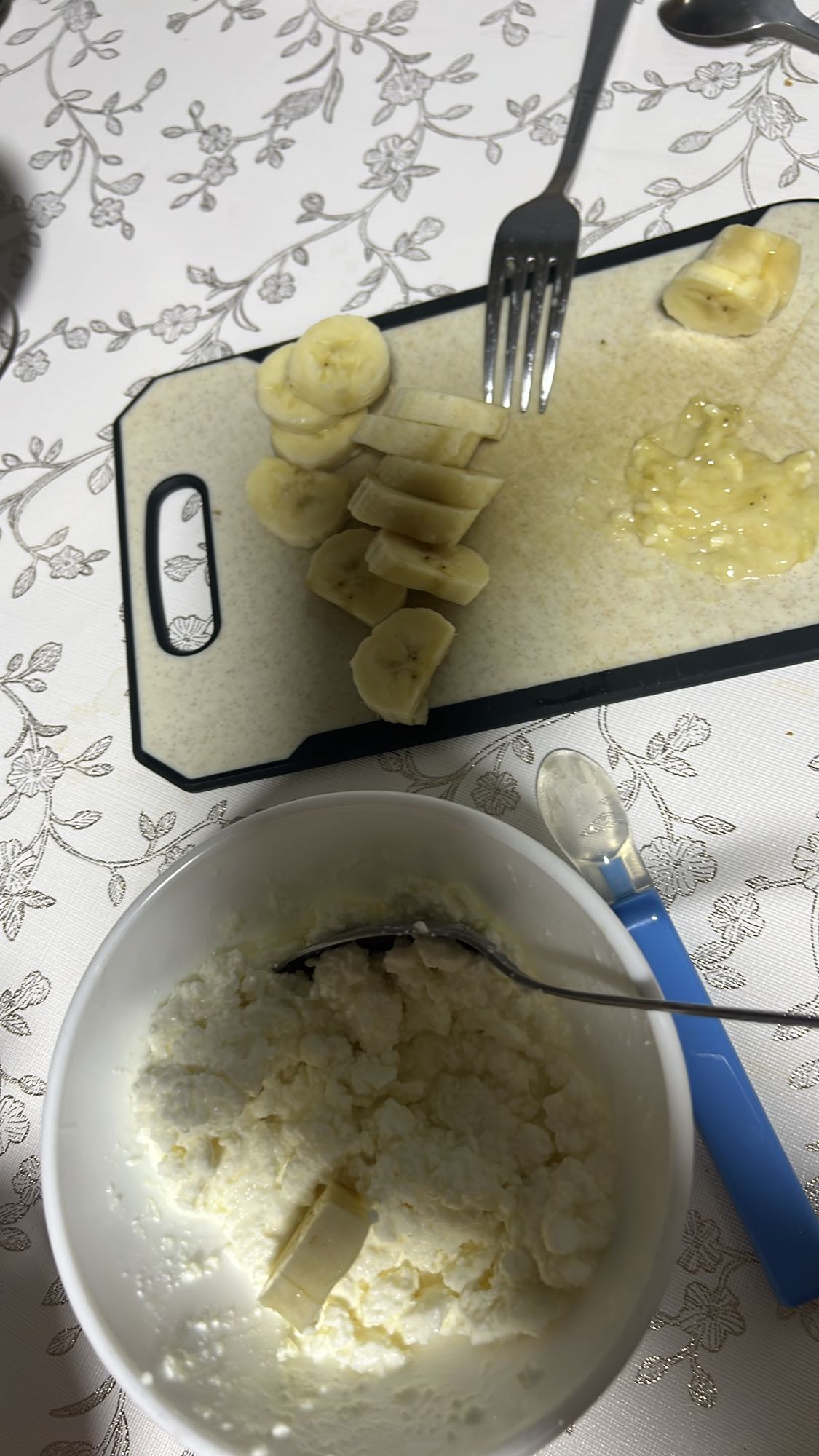 Творог с бананом