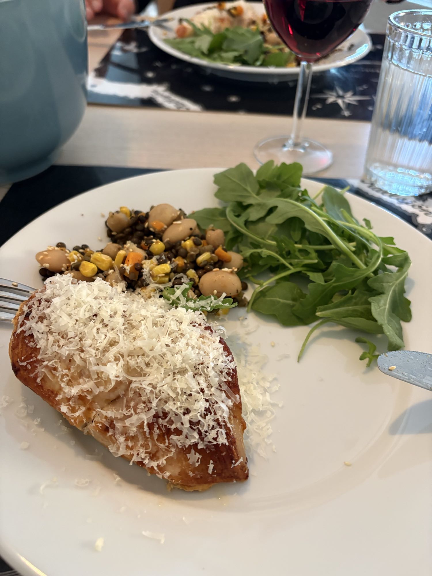 Kyckling med linssallad