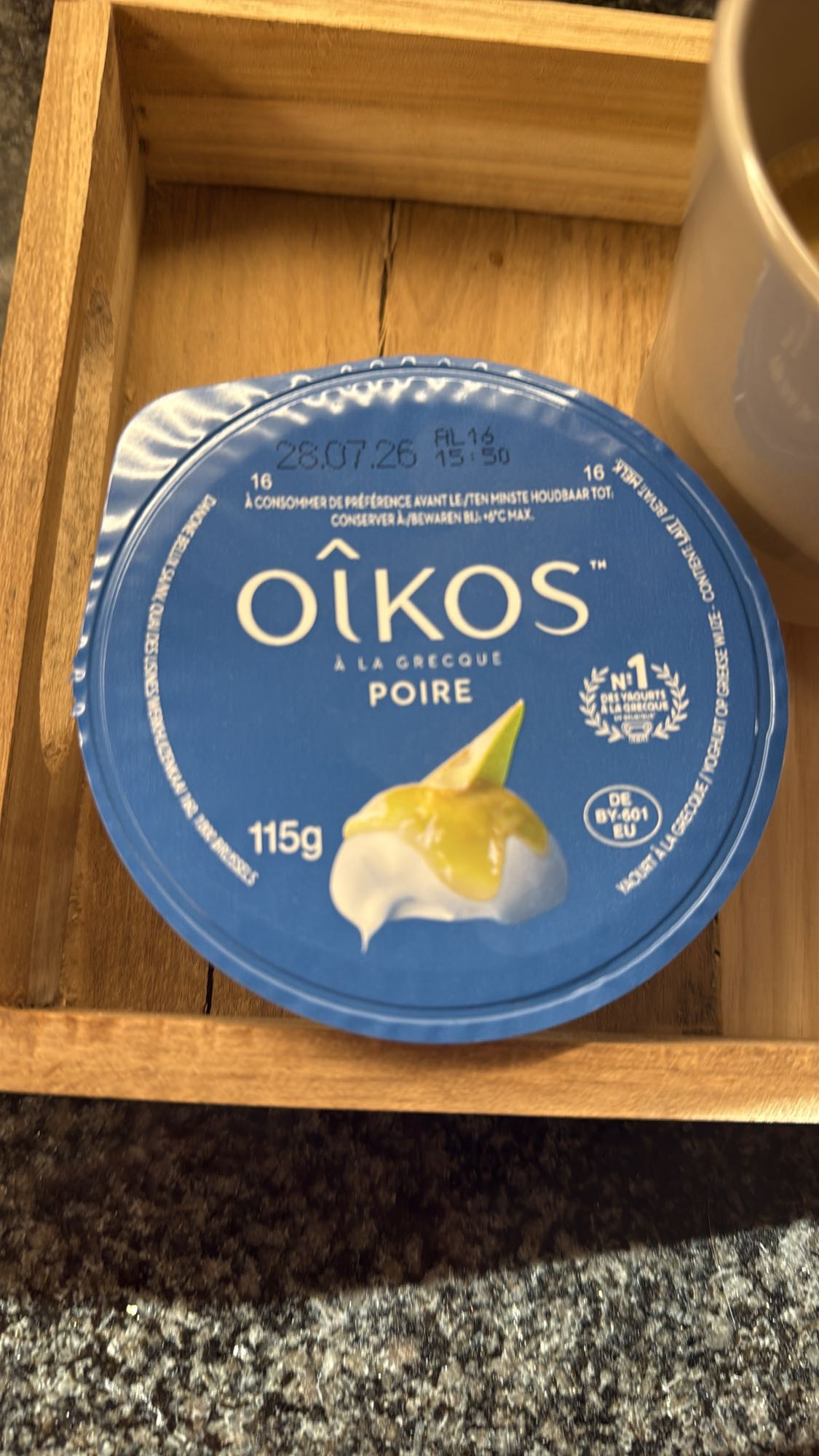 Griekse yoghurt peer