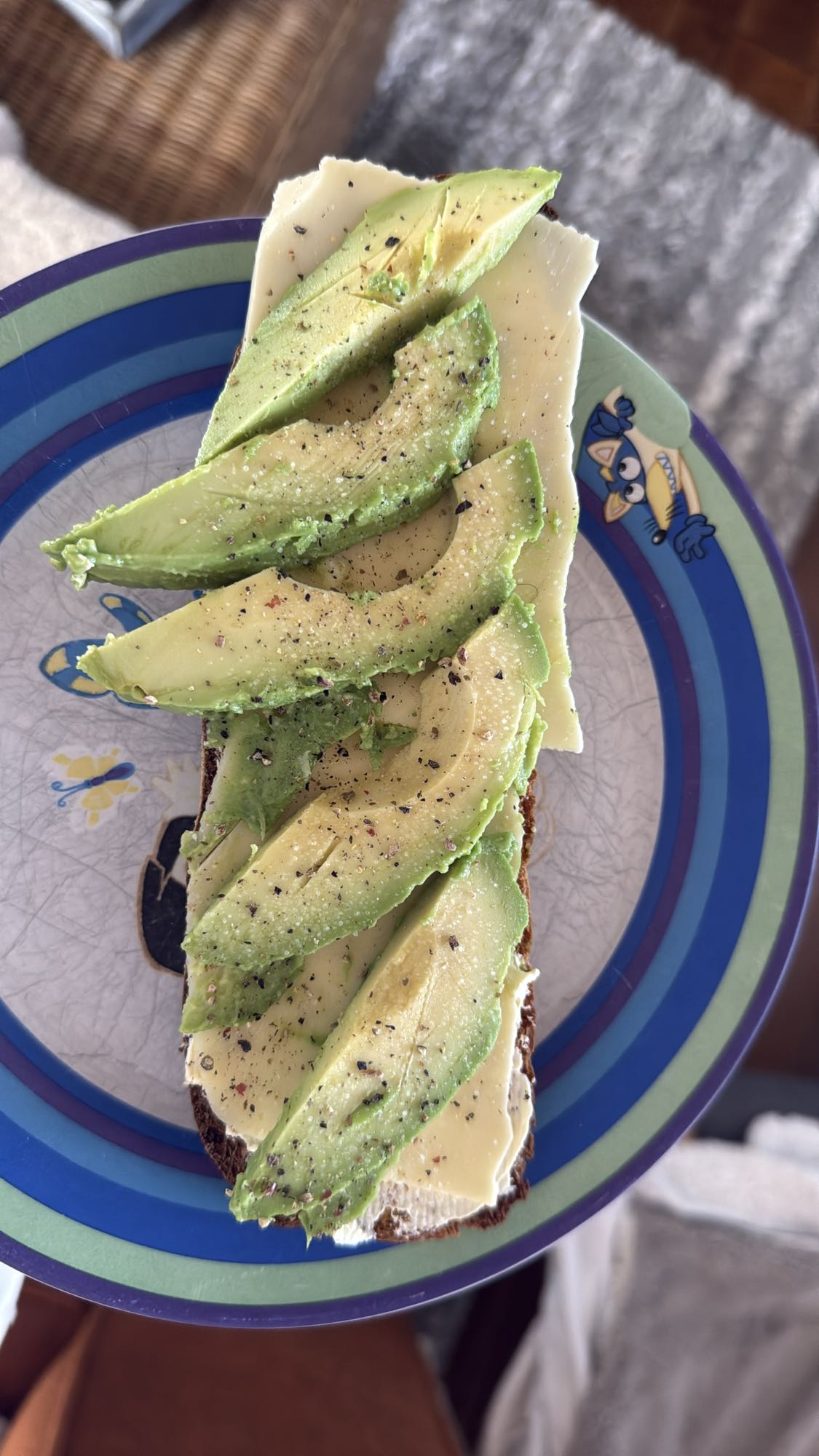 Avocado kaas boterham