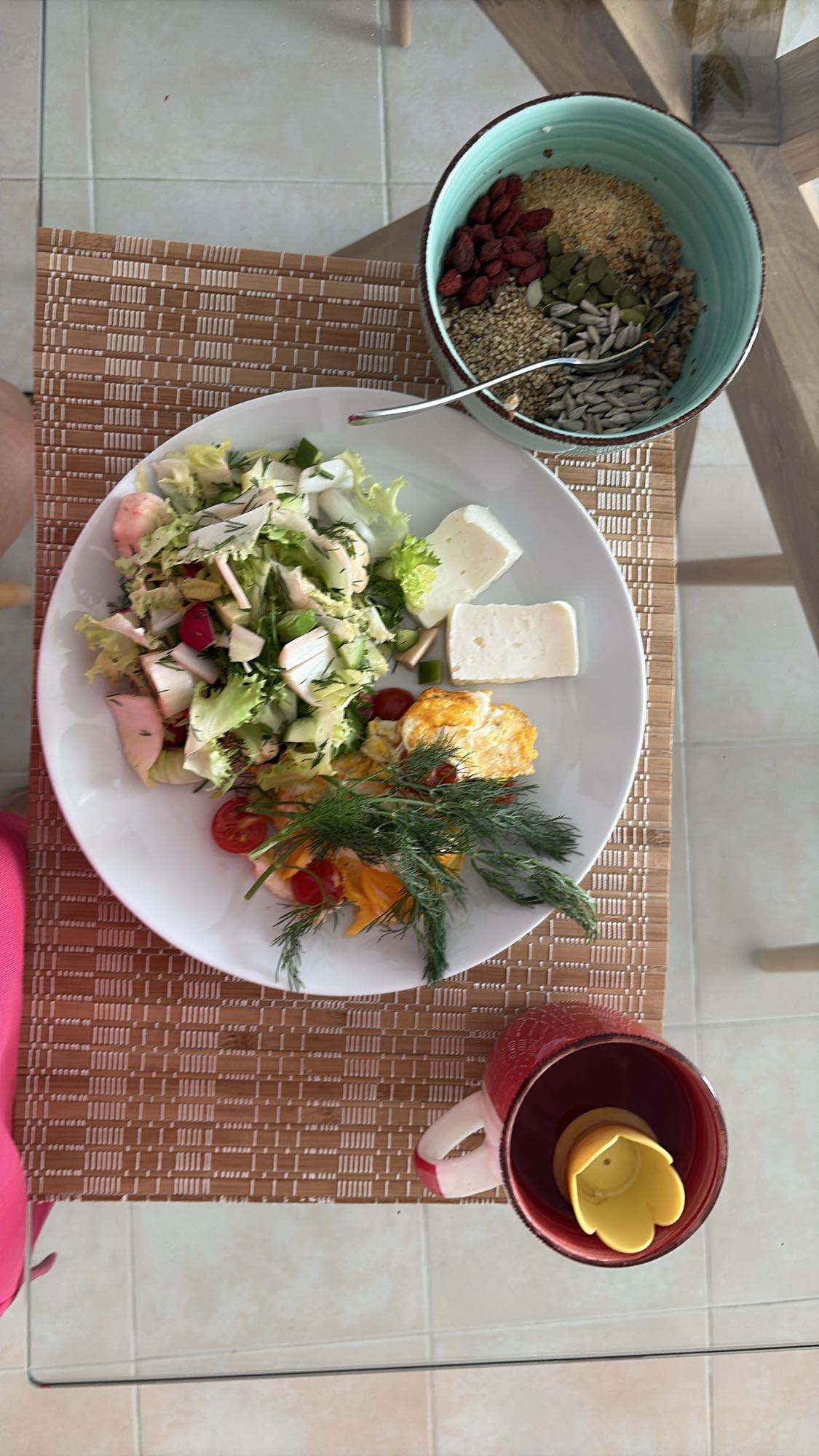 Salad Eggs and Seed Bowl