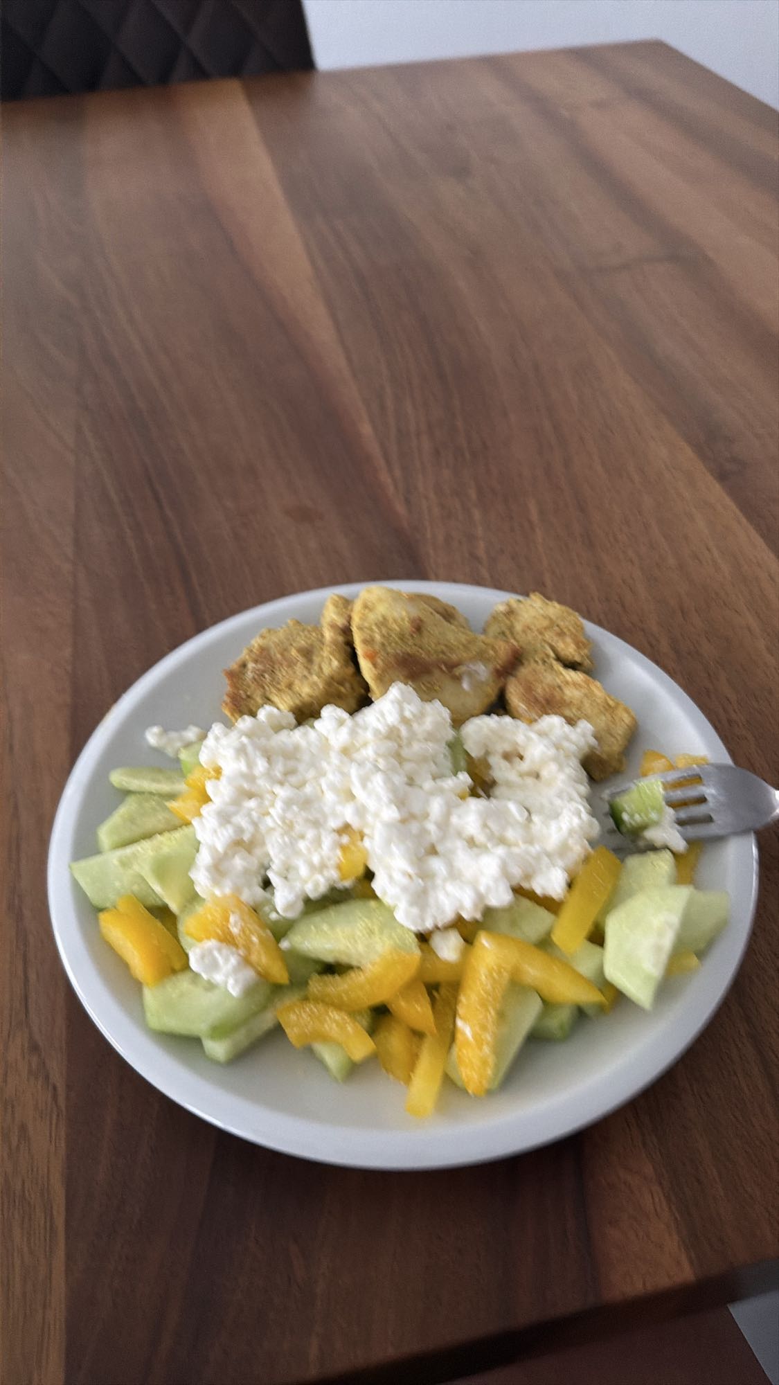 Huhn mit Hüttenkäse