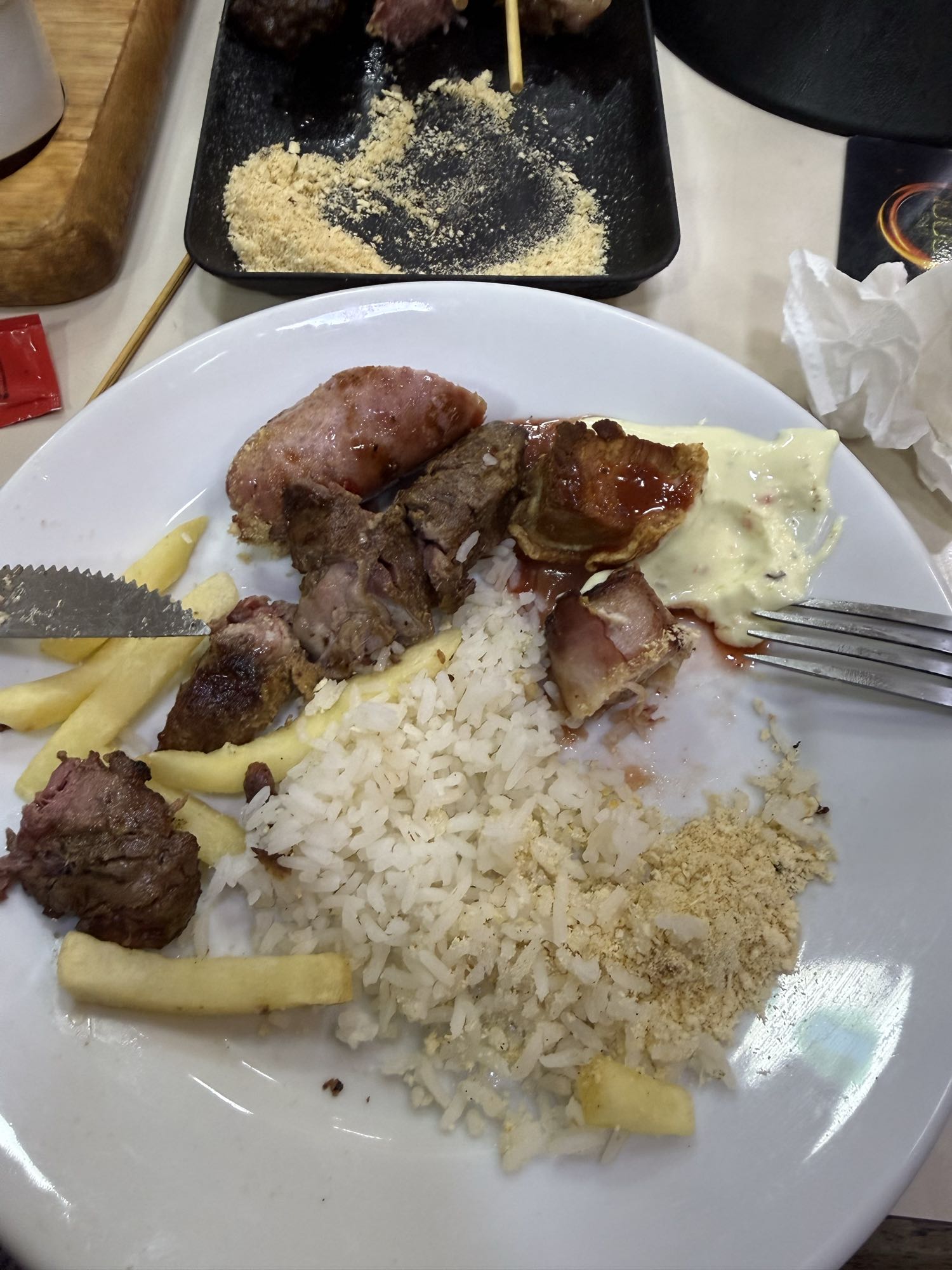 prato misto com arroz