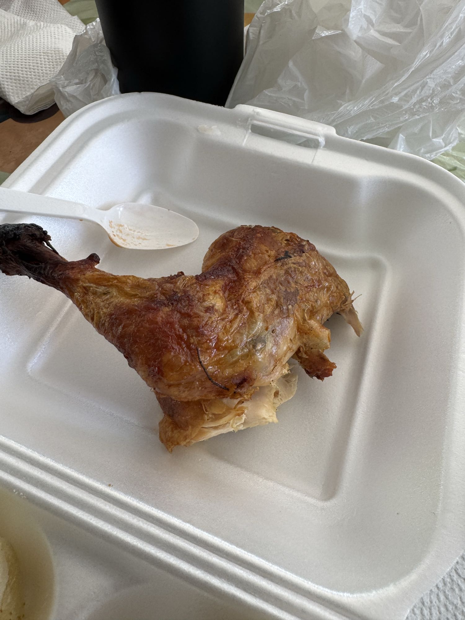 pierna de pollo asada