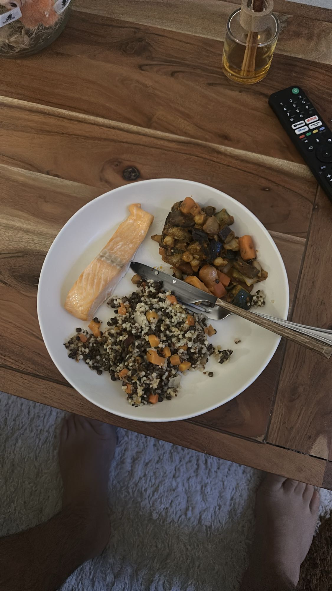 Saumon et légumes