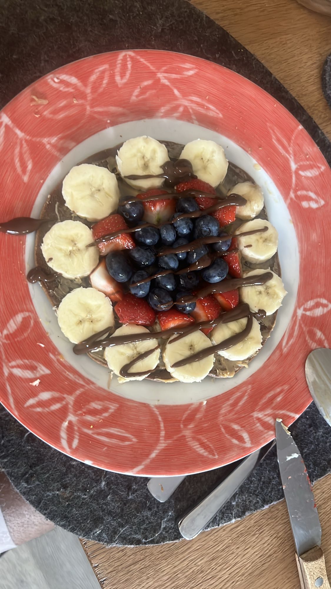 Toast dolce con frutta