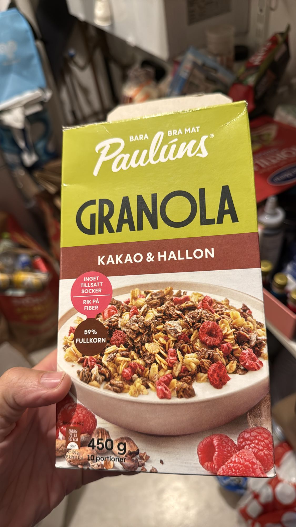 Granola kakao hallon