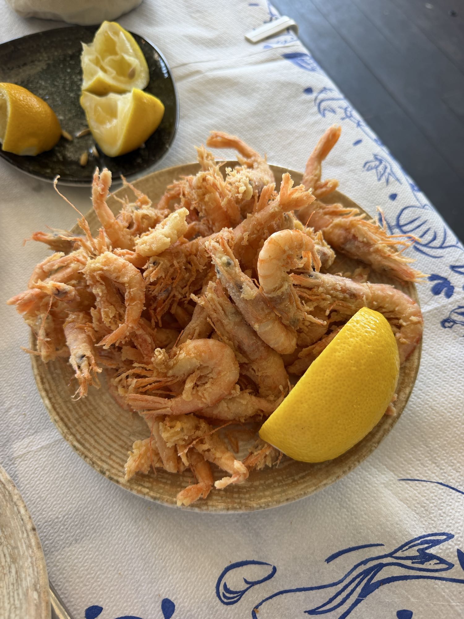 Gamberi fritti al limone