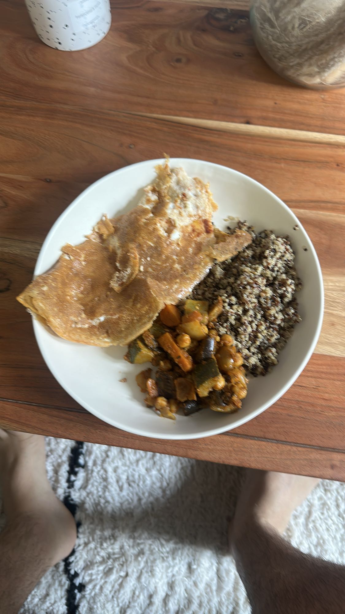 Omelette quinoa légumes