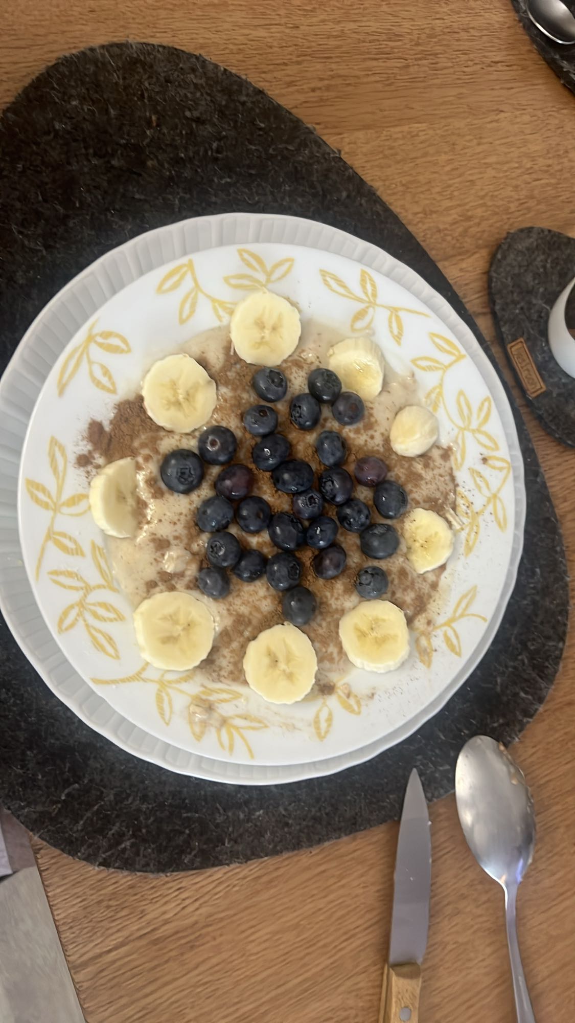 Porridge con frutta