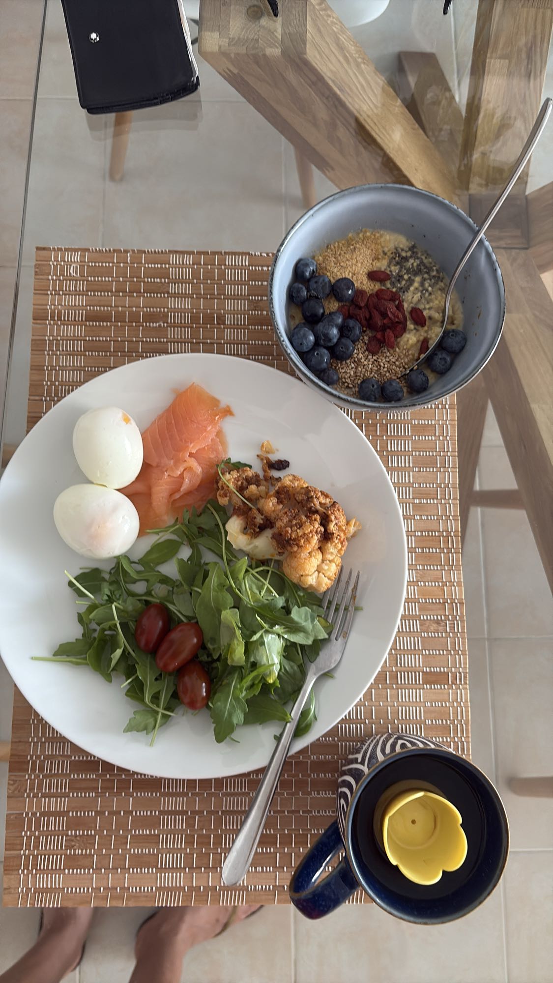 Egg Salmon Millet Bowl