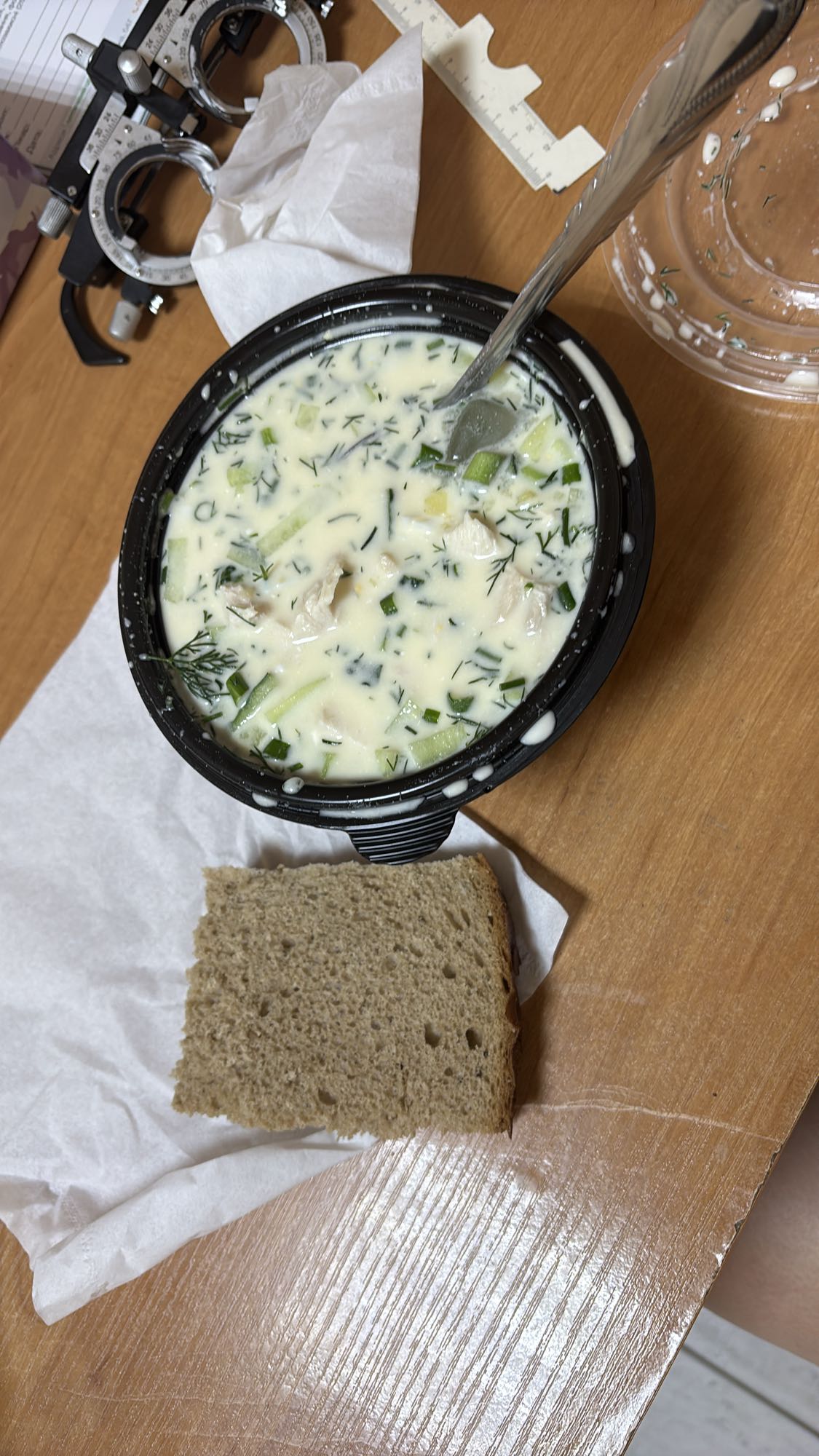 Окрошка с хлебом