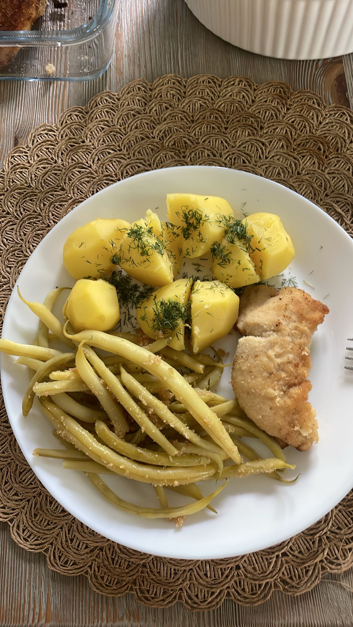 Kotlet z ziemniakami