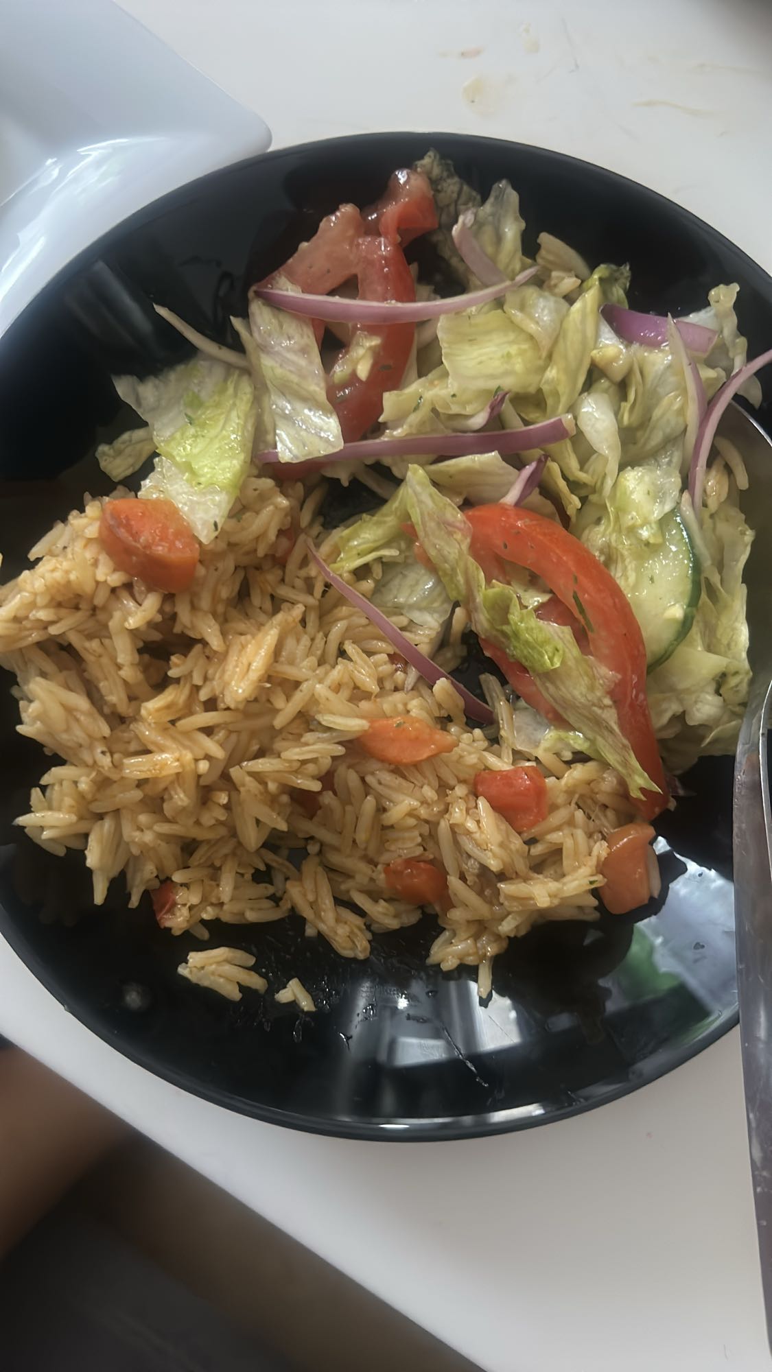 Reis mit Salat