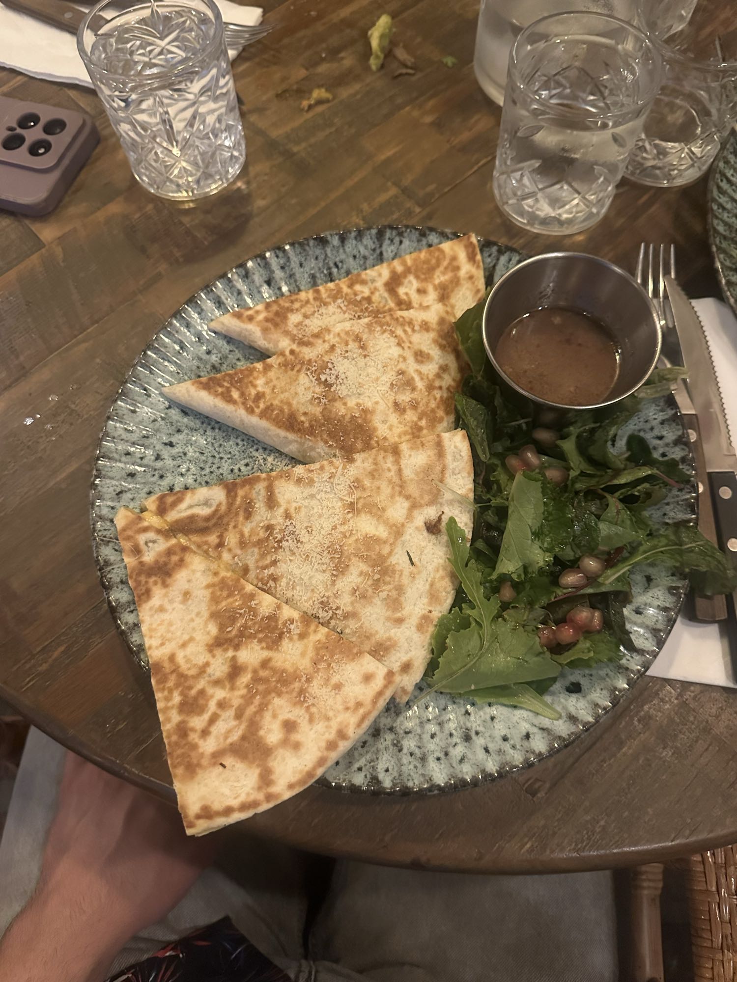 quesadilla avec salade