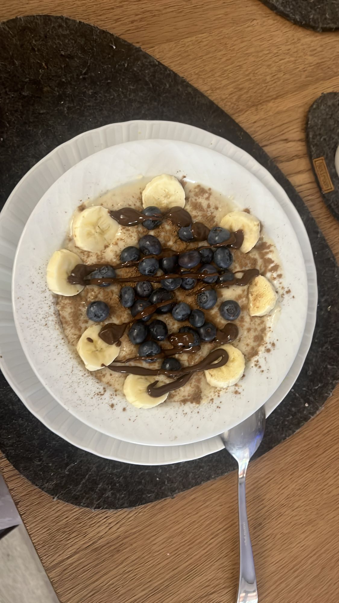 Porridge con frutta
