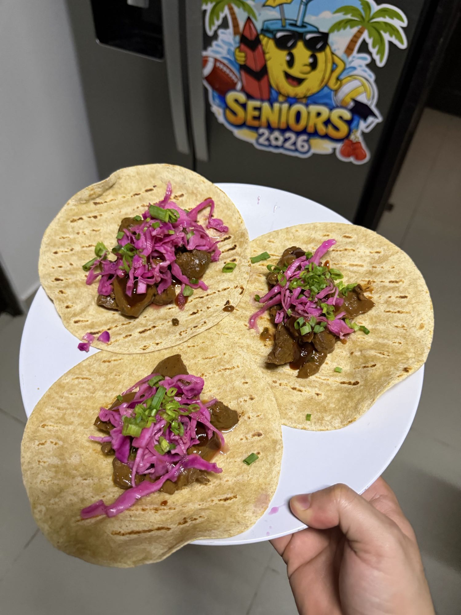 Tacos de res con col
