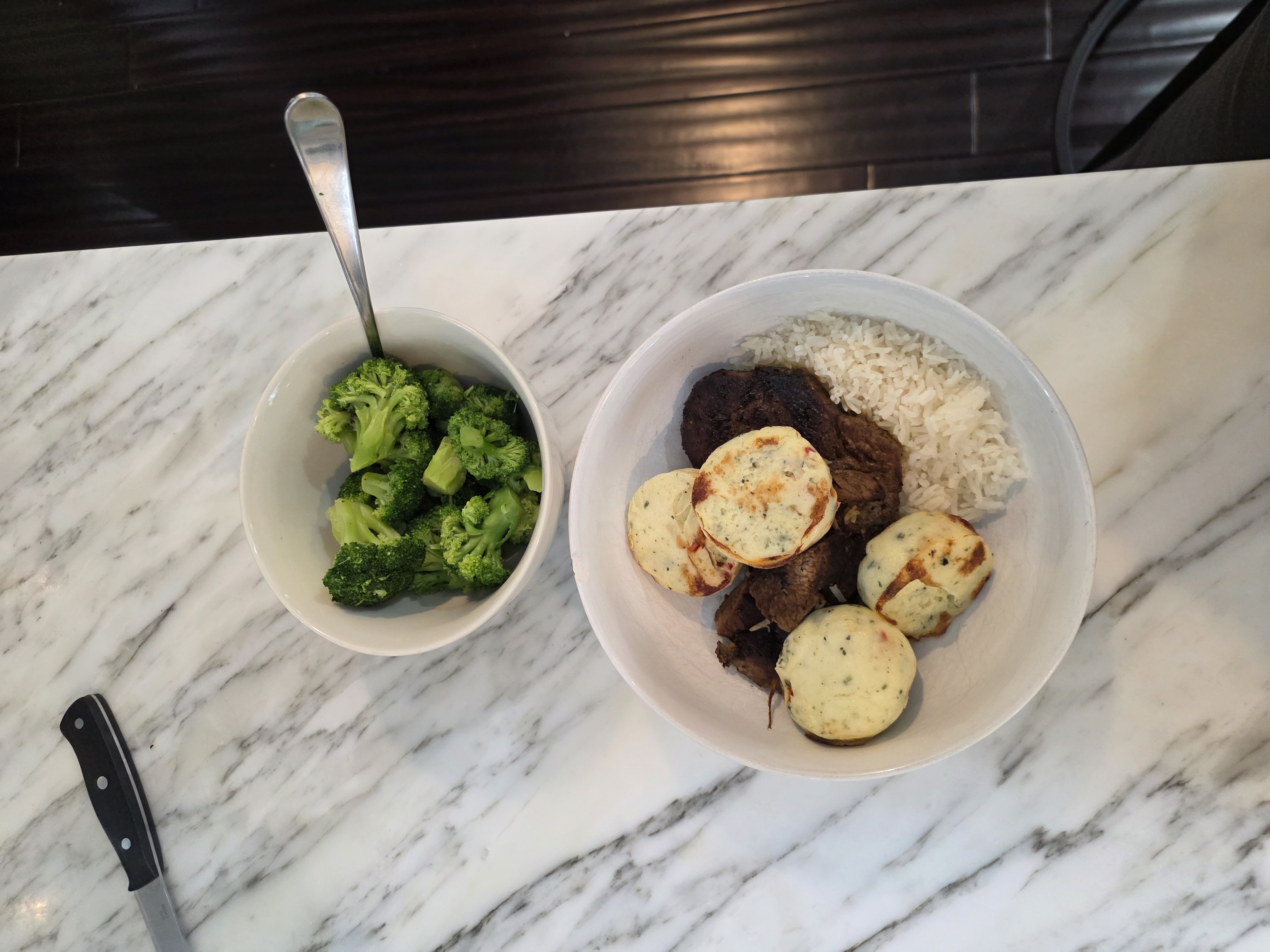 Steak Rice Broccoli Plate
