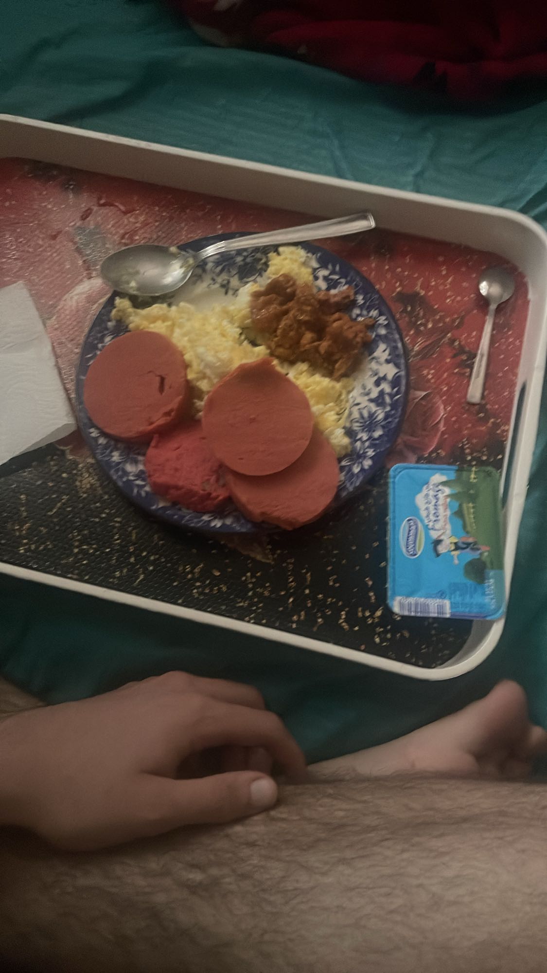 Oeufs riz et mortadelle