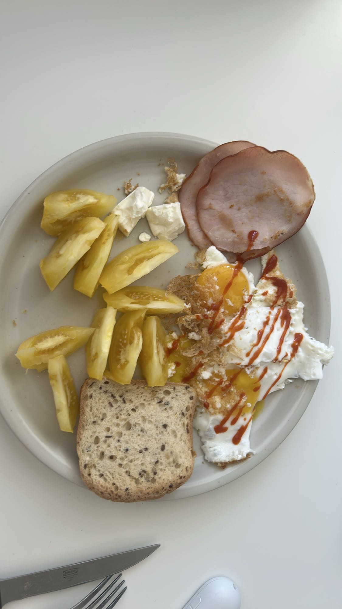 Egg Ham Toast Plate