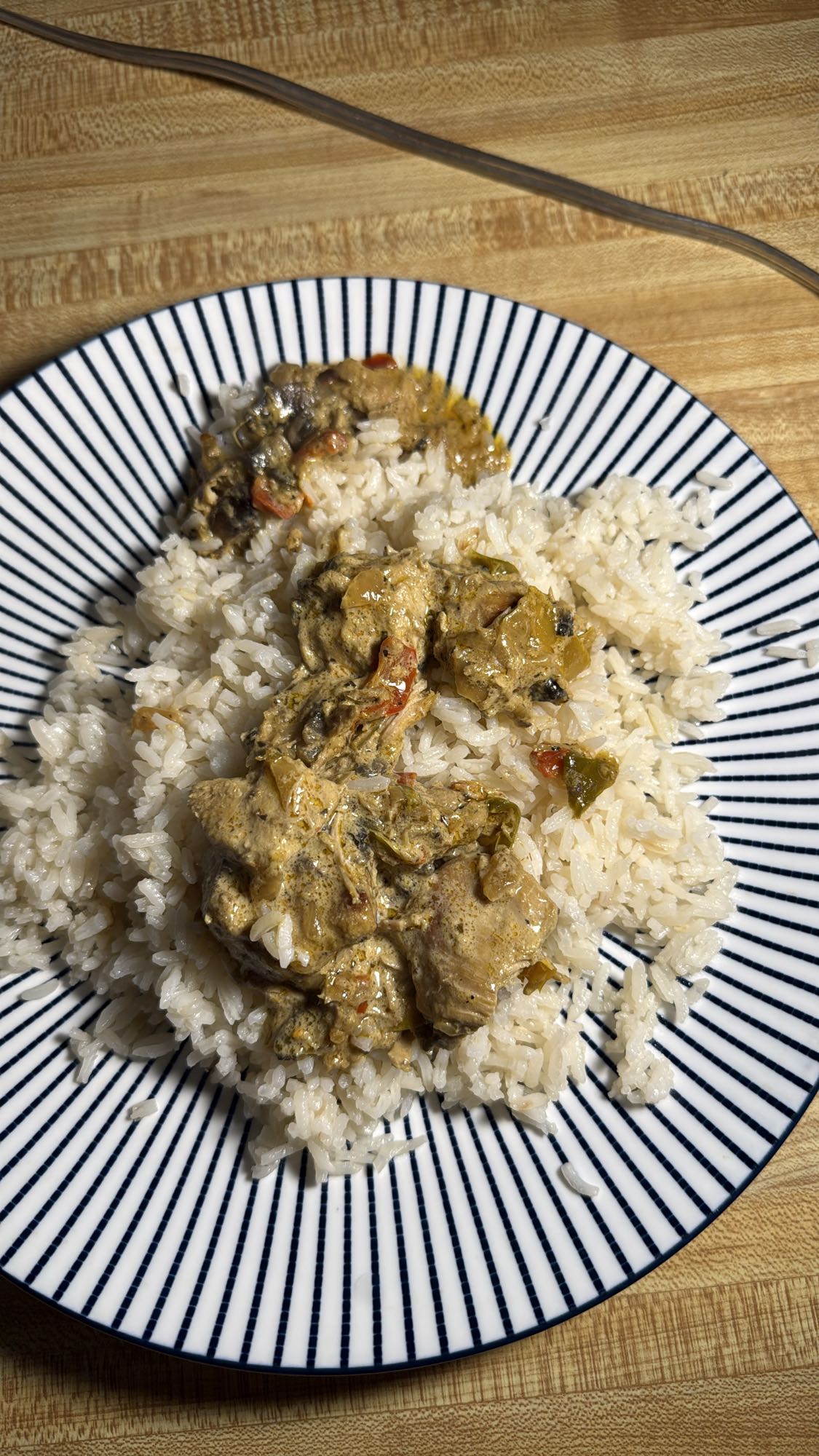 Riz au poulet crémeux