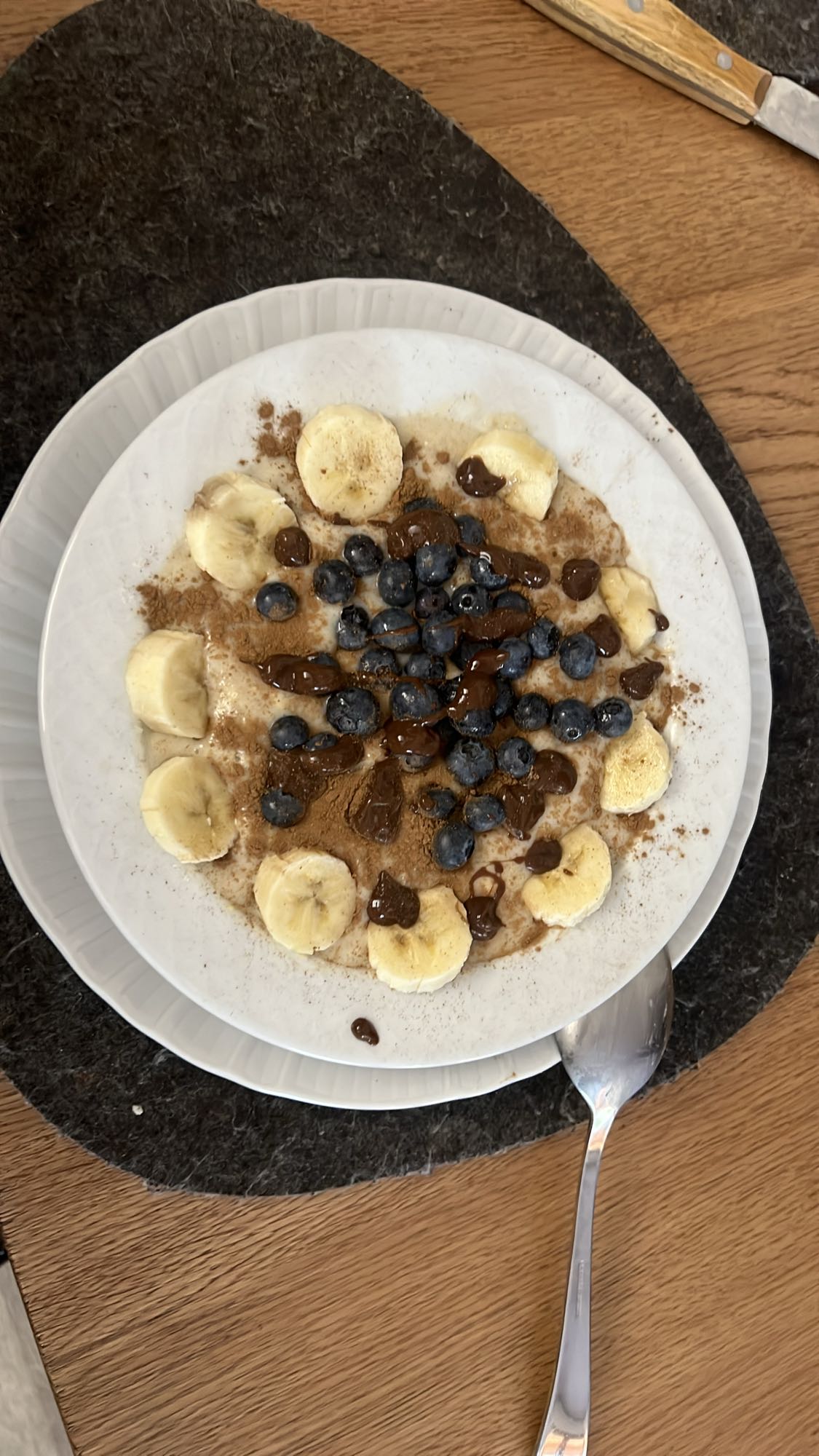 Porridge con frutta