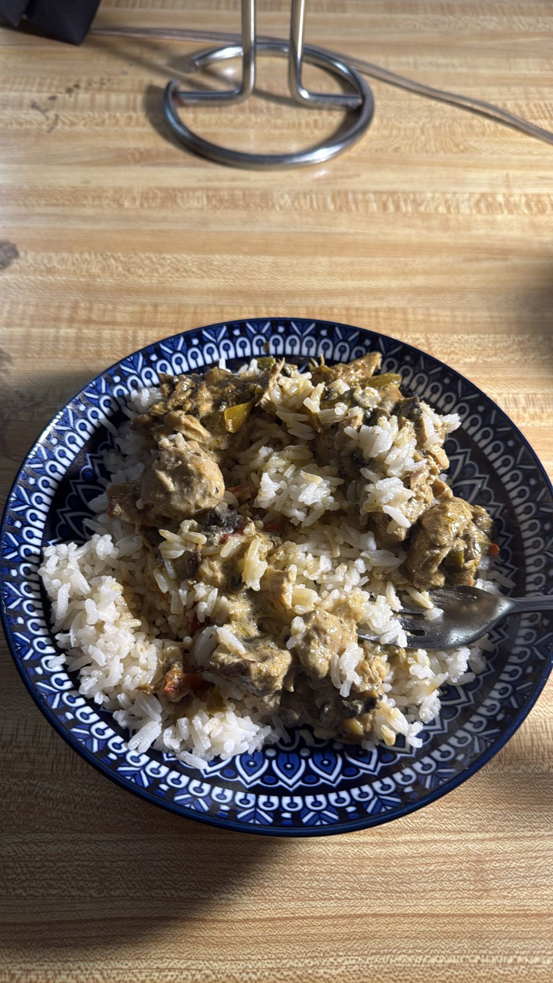 Riz au poulet crémeux