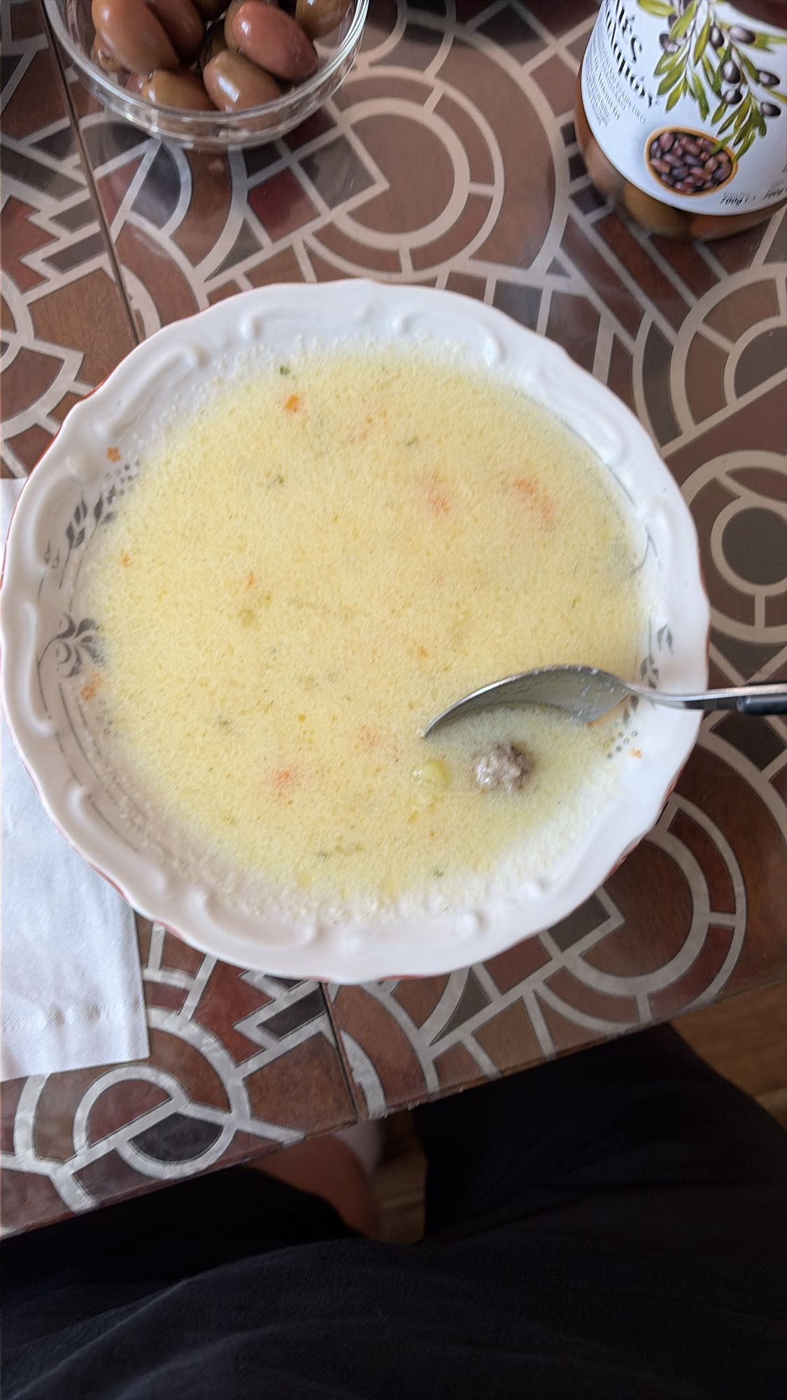 Крем супа с кюфте