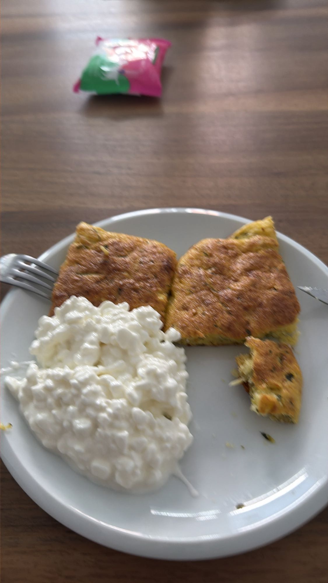 Omelett mit Hüttenkäse