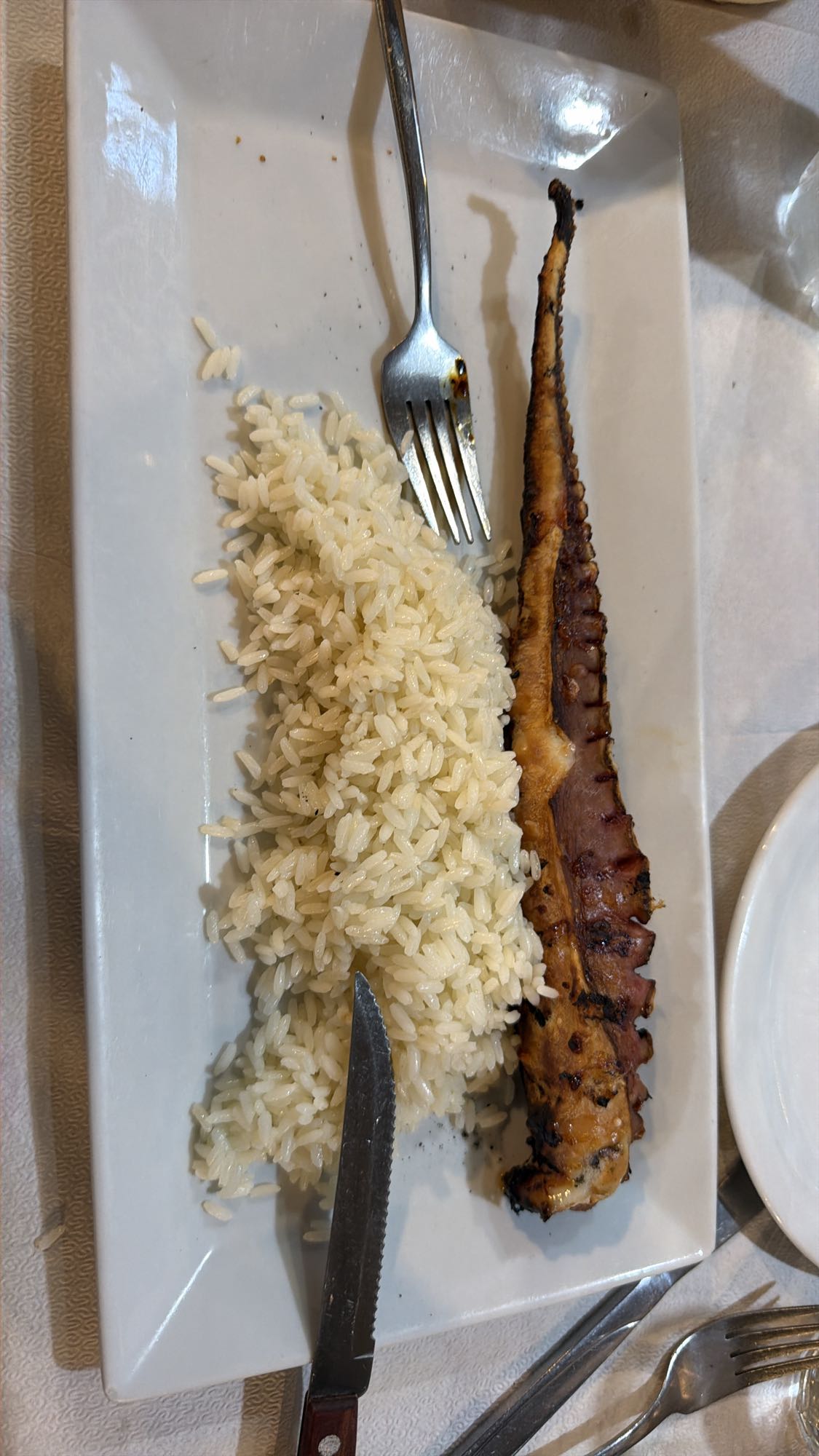 Riso e polpo grigliato