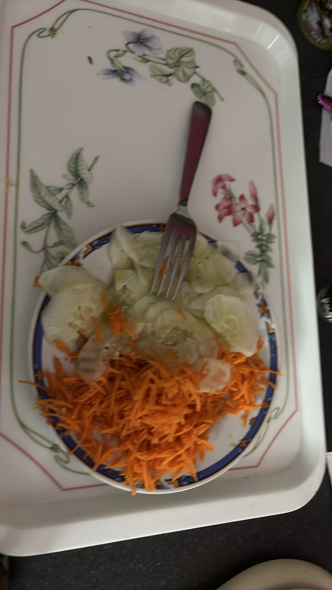 Salade concombre carotte