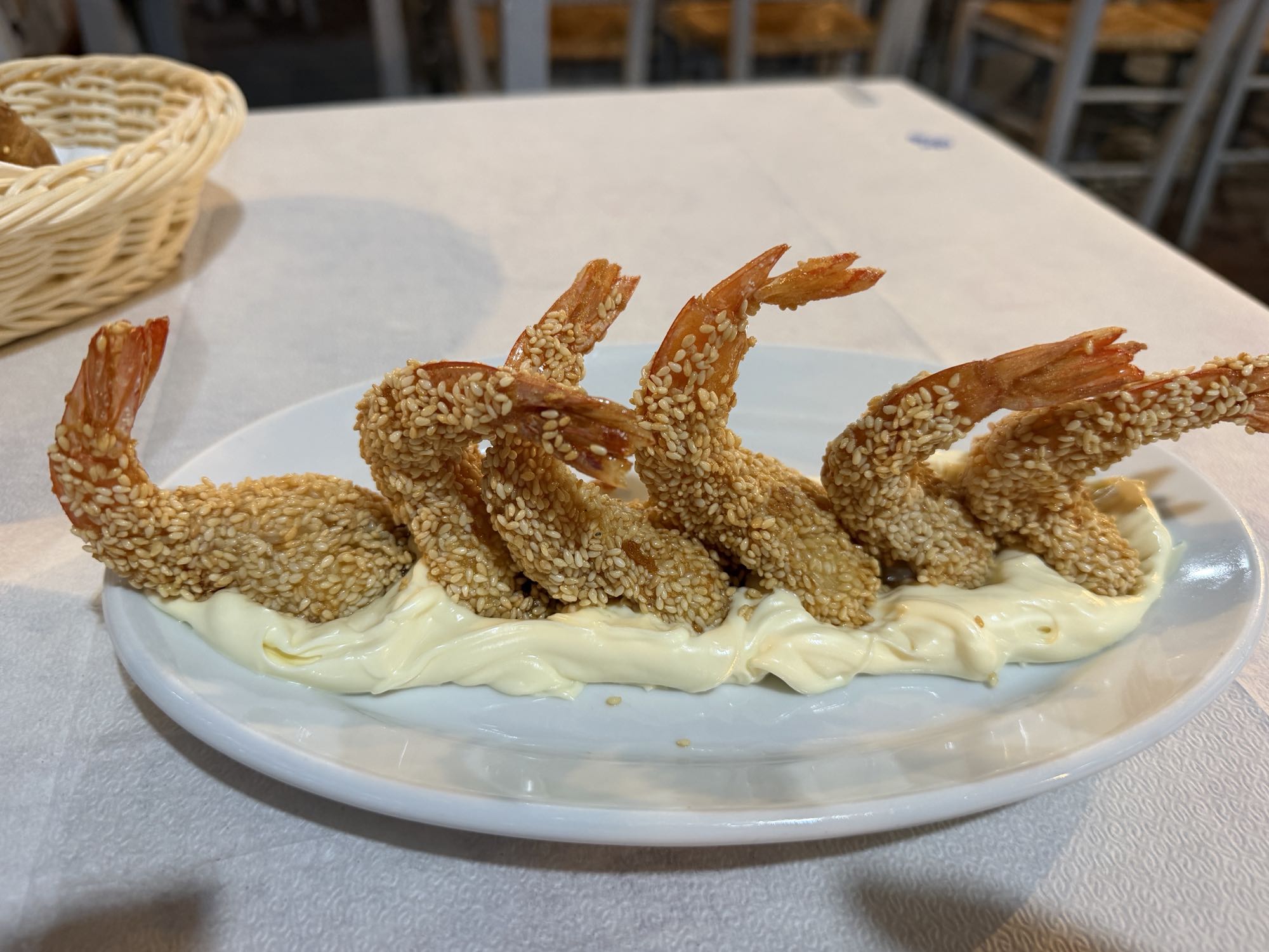 Gamberi al sesamo