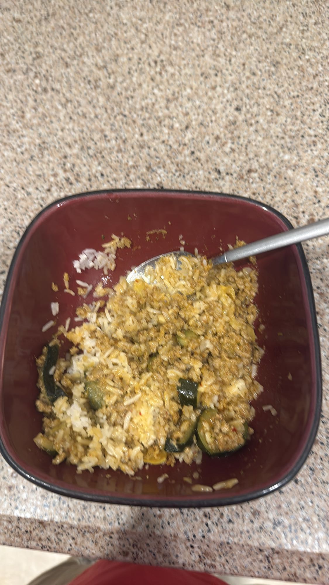 Rice Beef Zucchini Bowl