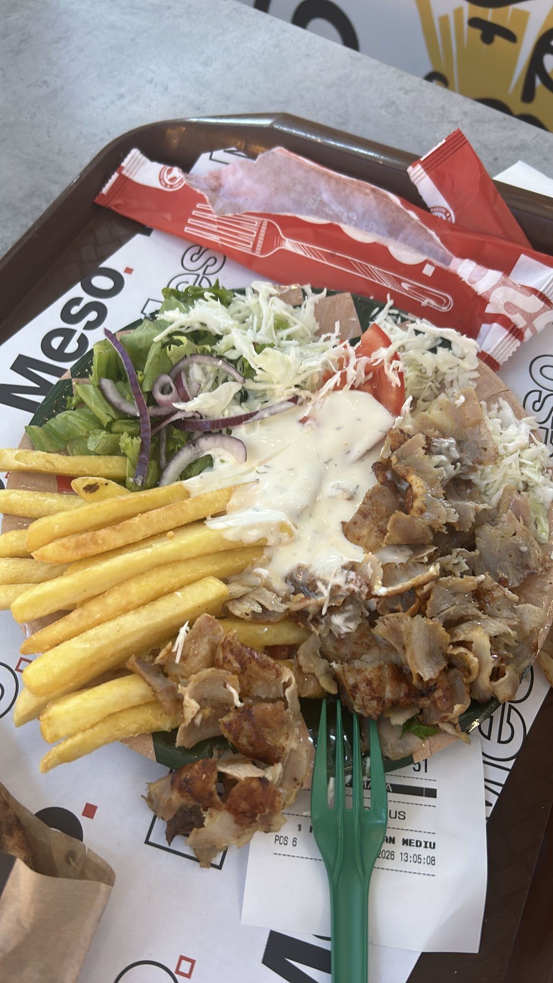 Doner Plate Without Bread and Fries