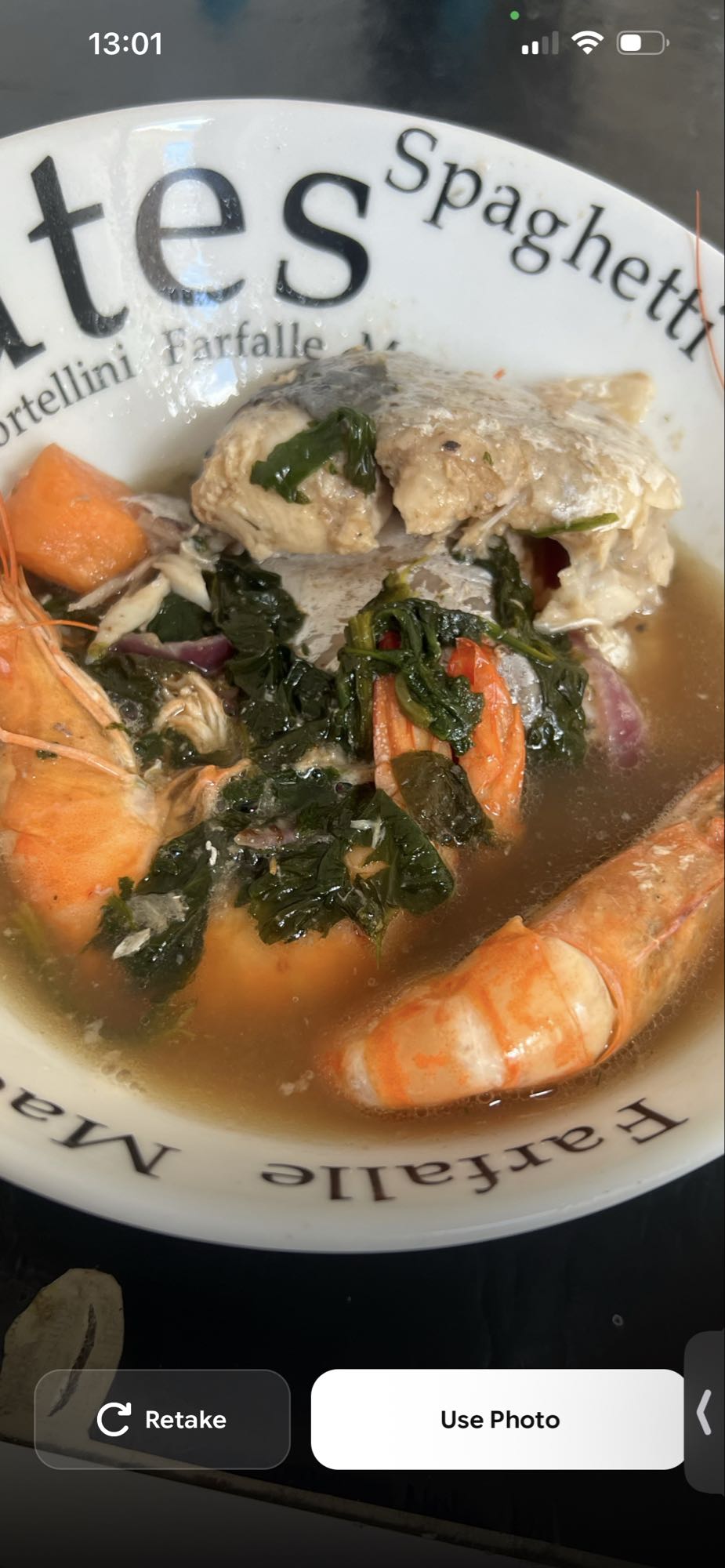 Soupe fruits de mer