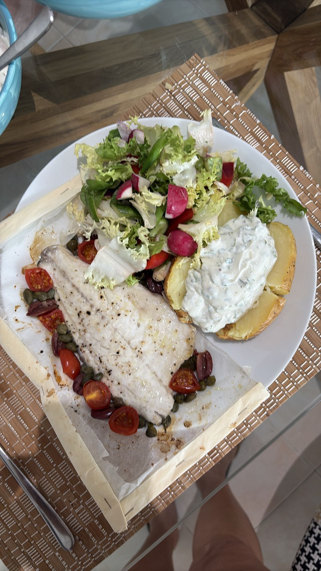 White Fish Salad Plate