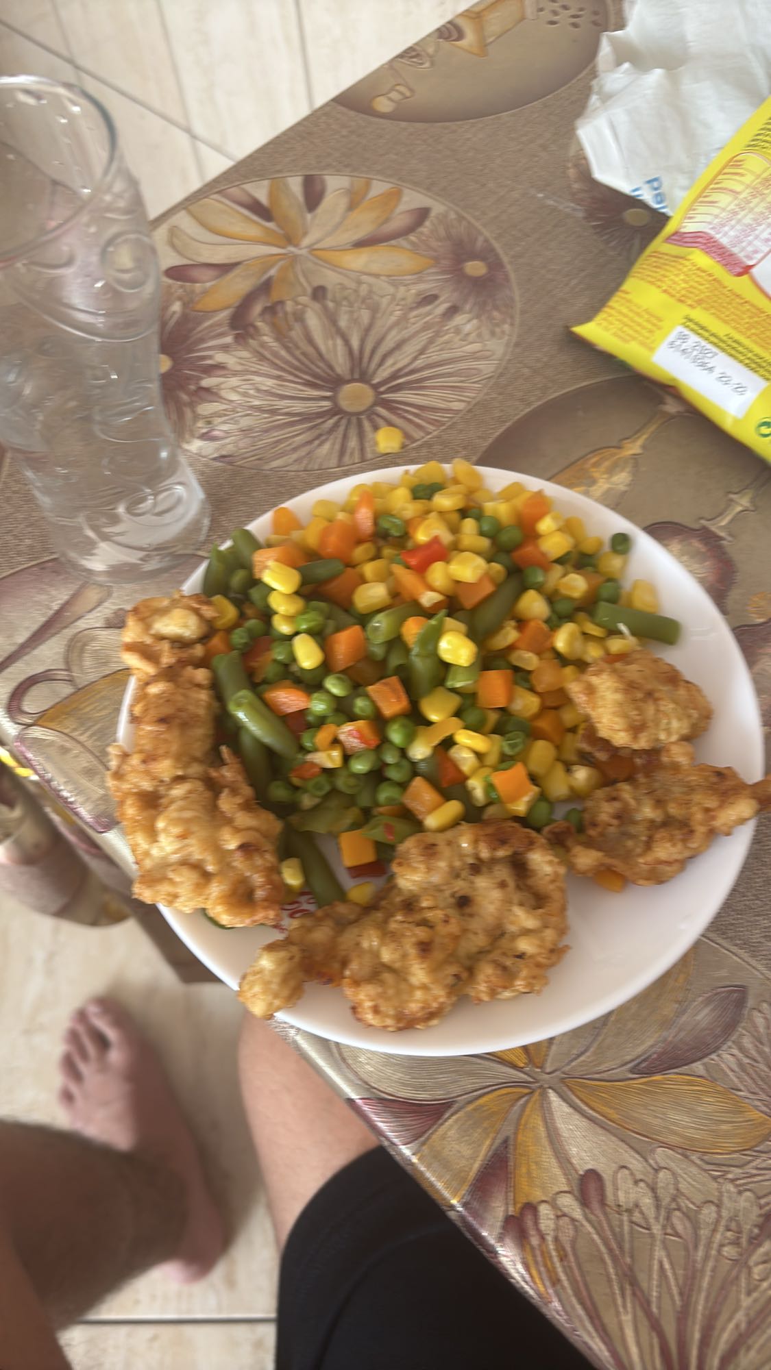 Pui pane cu legume