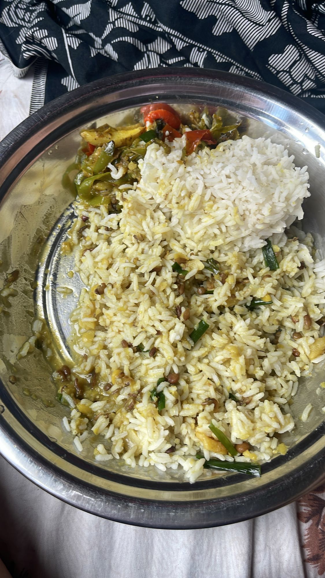 Rice Lentil Veg Plate