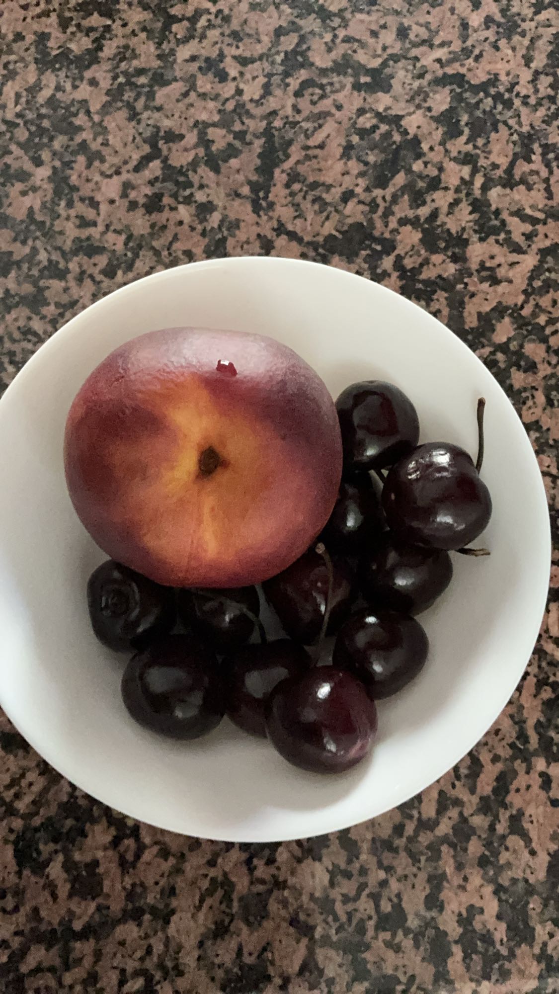 Peach and Cherries