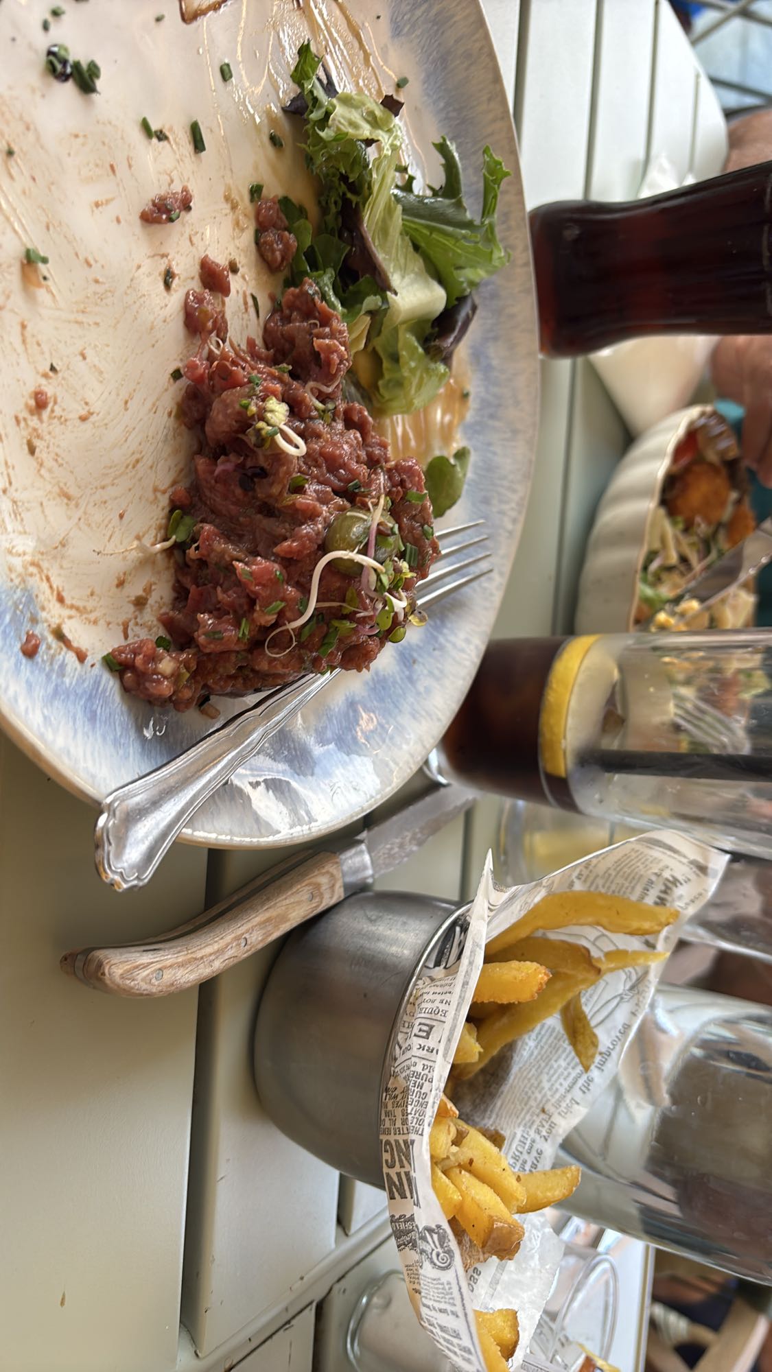 Tartare de boeuf frites