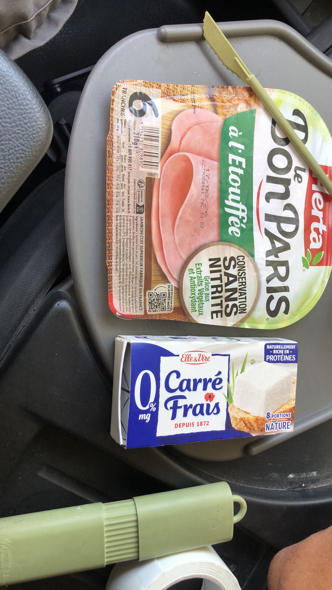 Jambon et carré frais