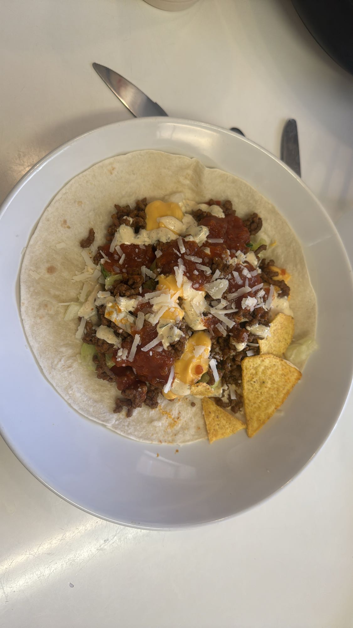Tacowrap med köttfärs