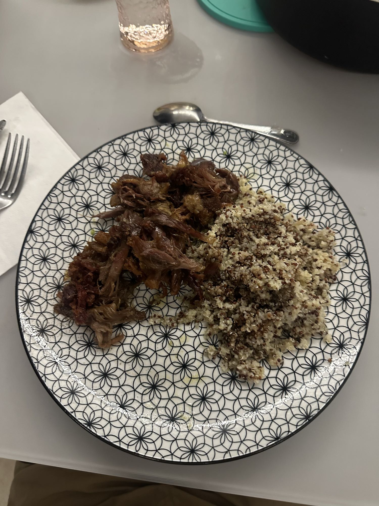 Confit de canard au quinoa