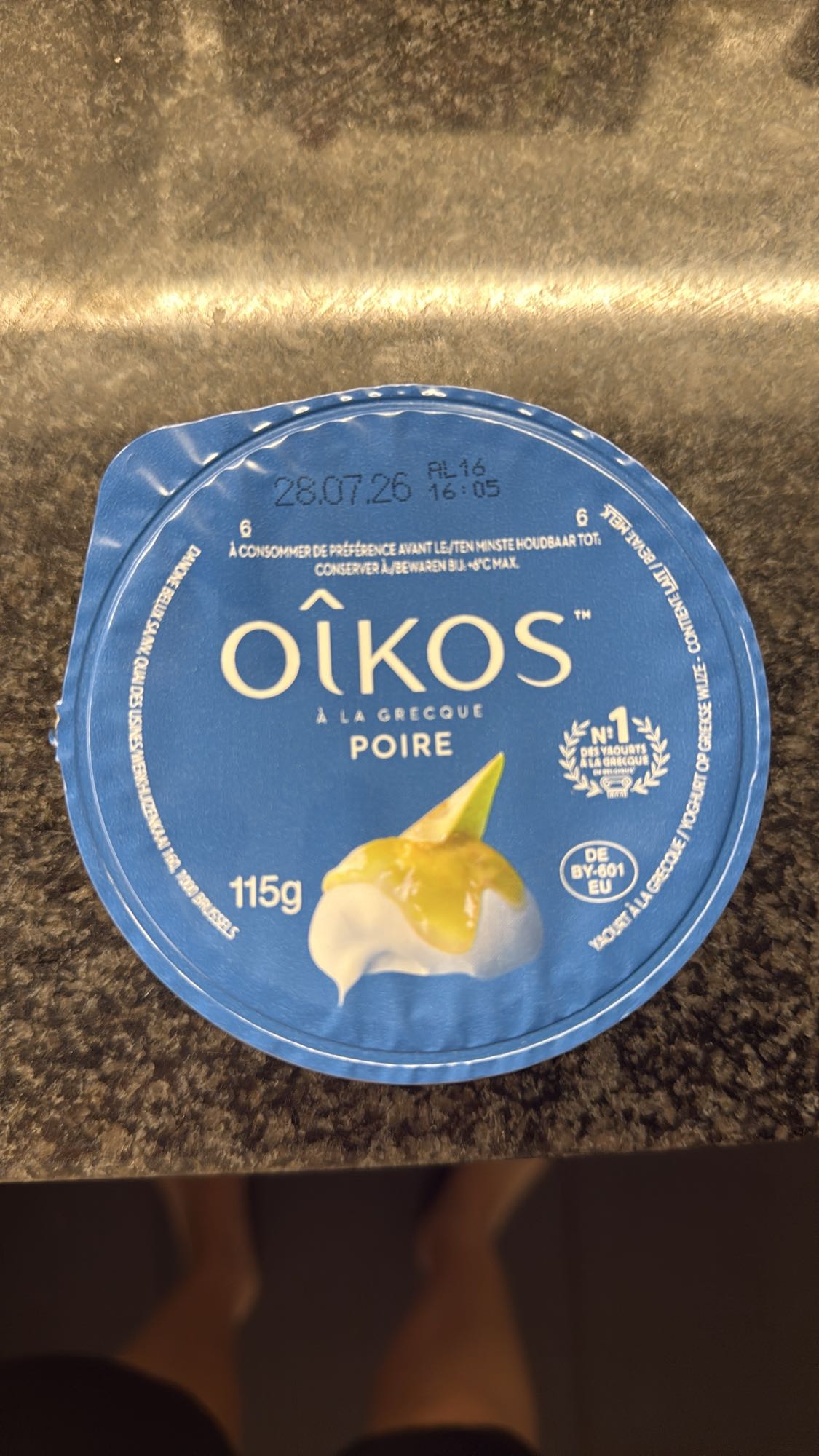 Griekse yoghurt peer