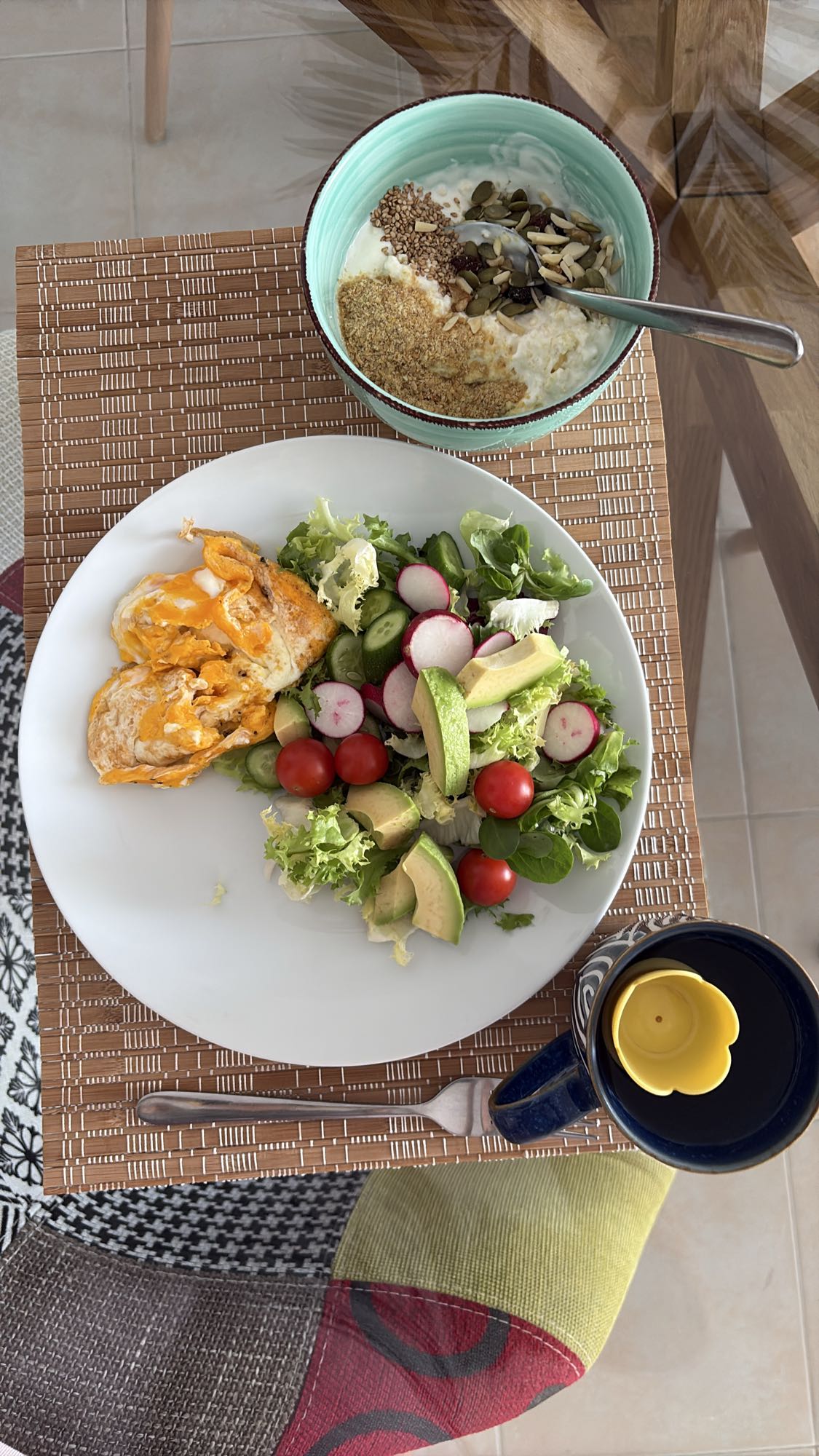 Eggs Salad and Yogurt