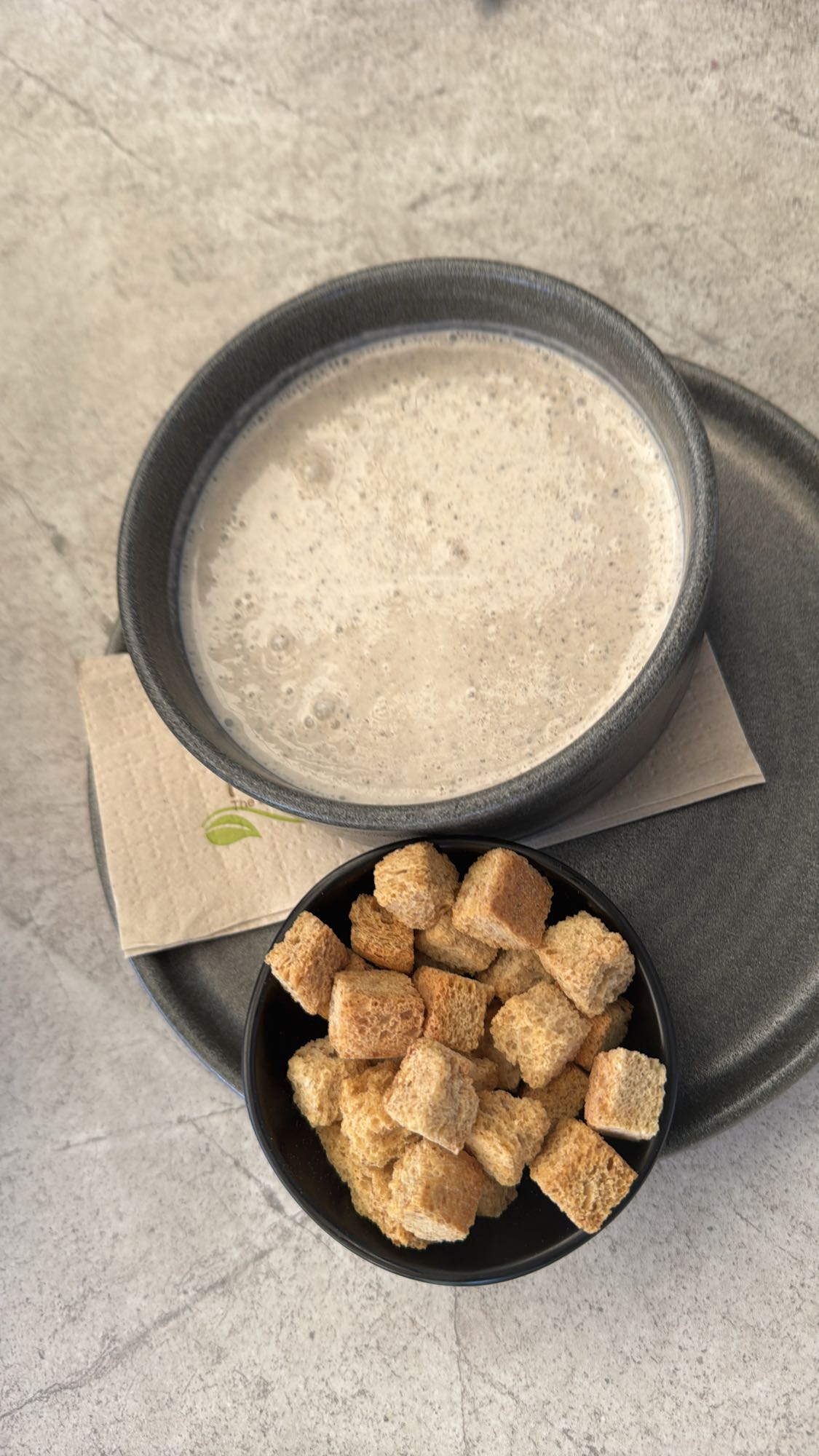 Cream Soup with Croutons