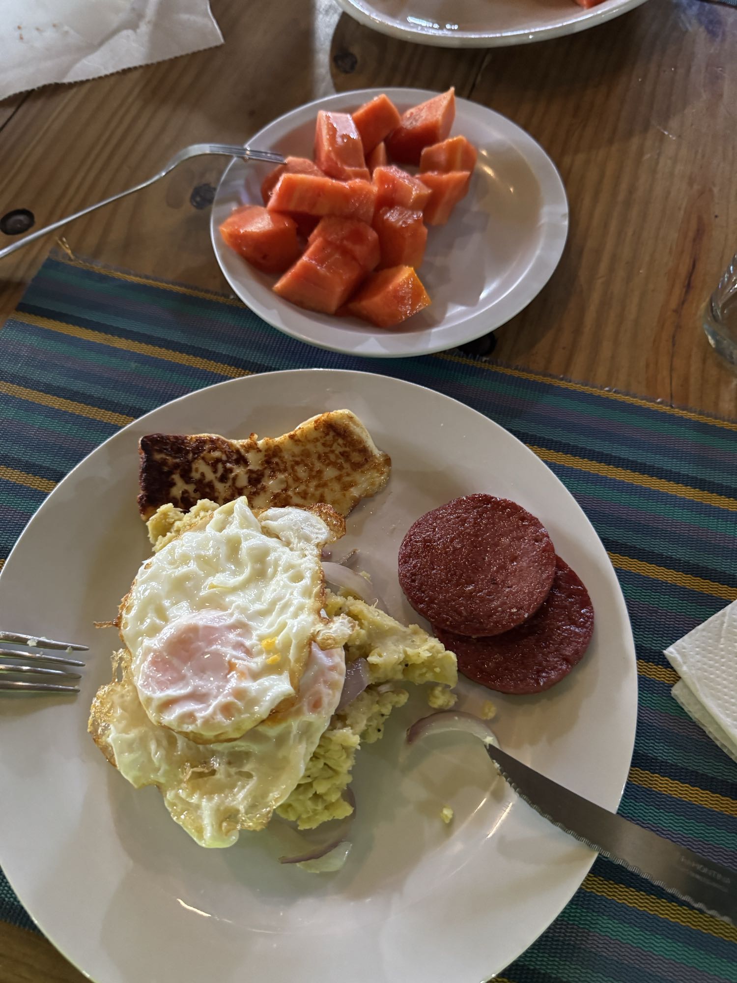desayuno con papaya