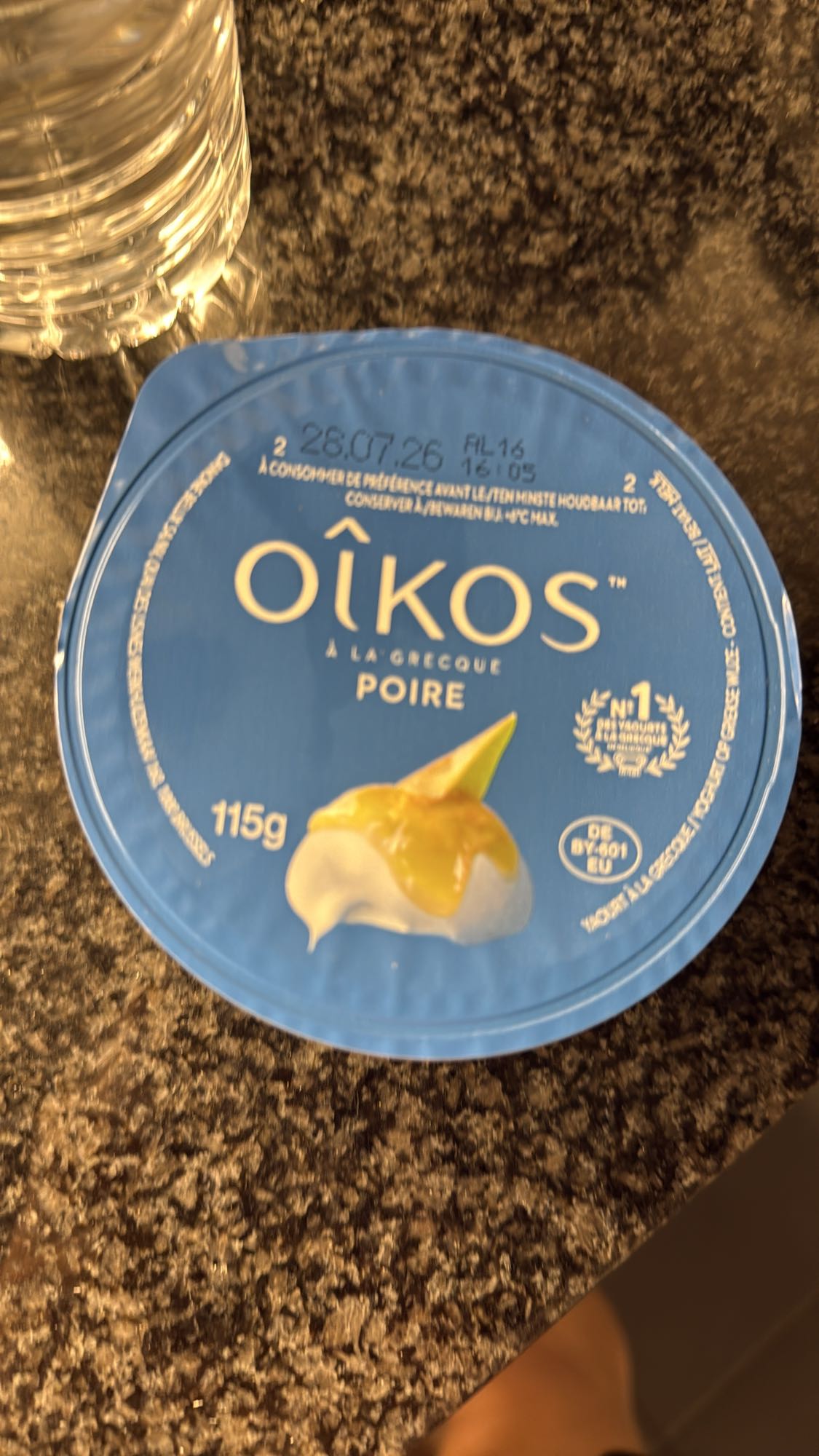 Griekse yoghurt peer