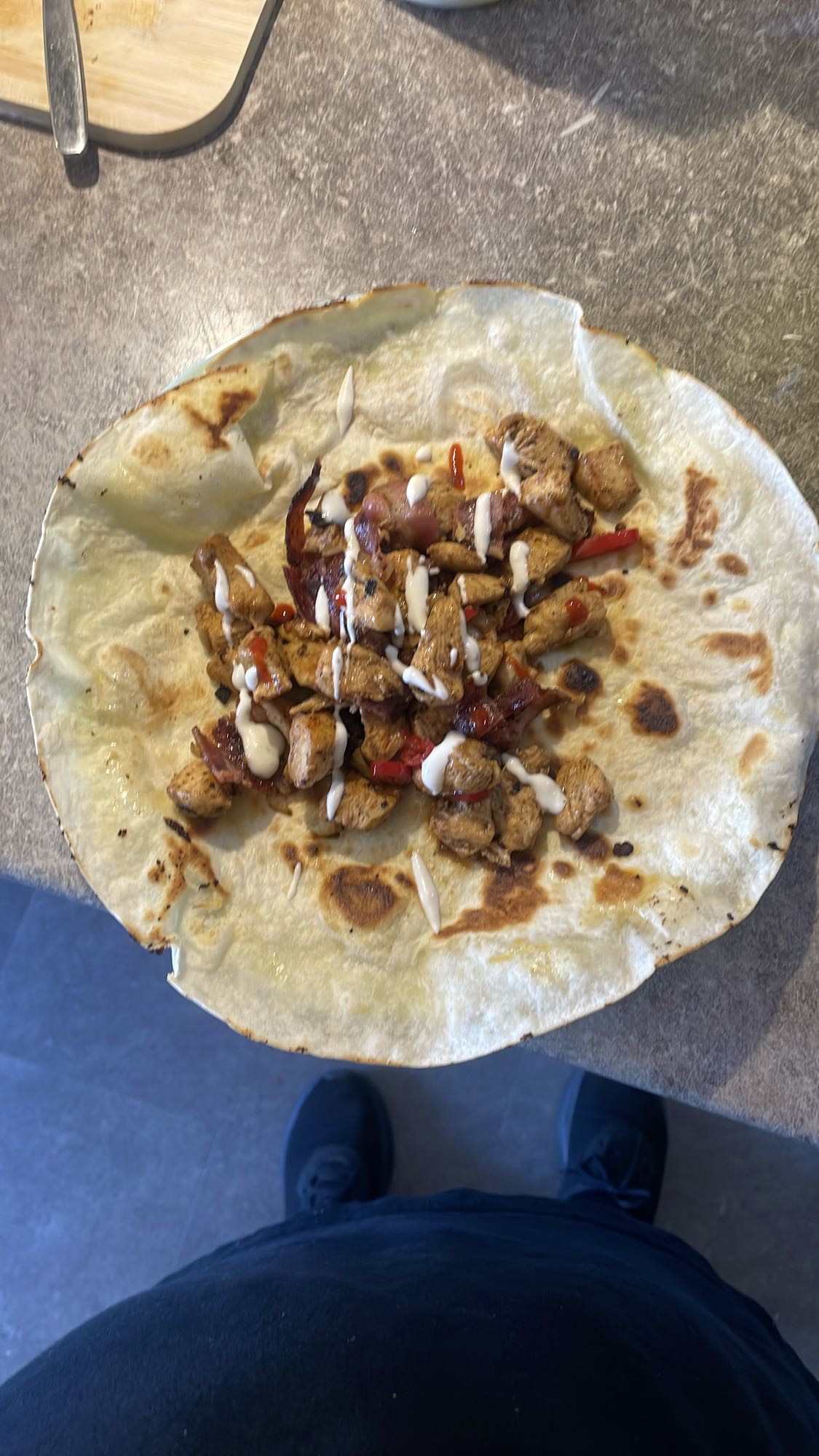 Kycklingwrap med bacon
