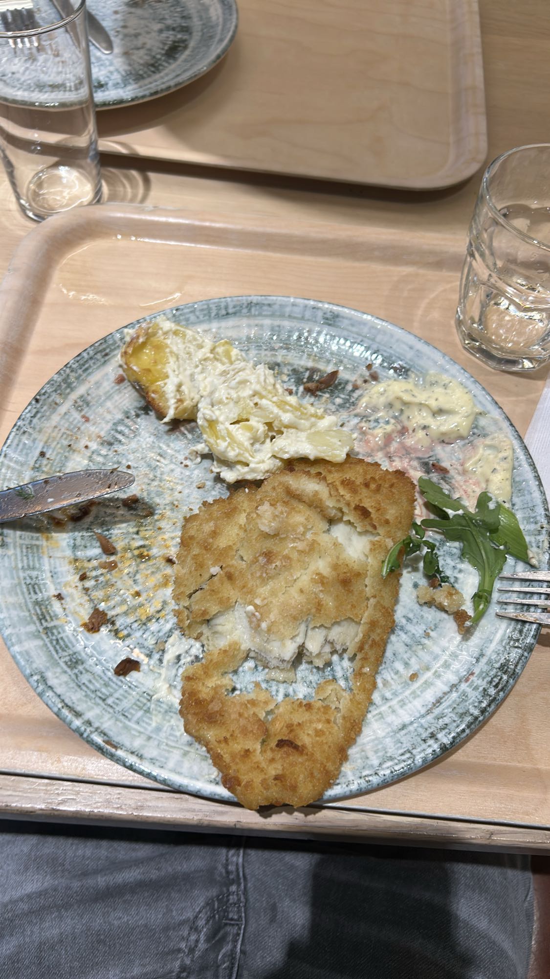 Panerad fisk med potatis